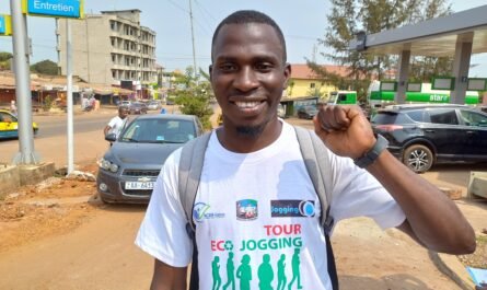 Seydouba Sidibé, Point Focal Guinée - lors de l’Éco-jogging Course Populaire
