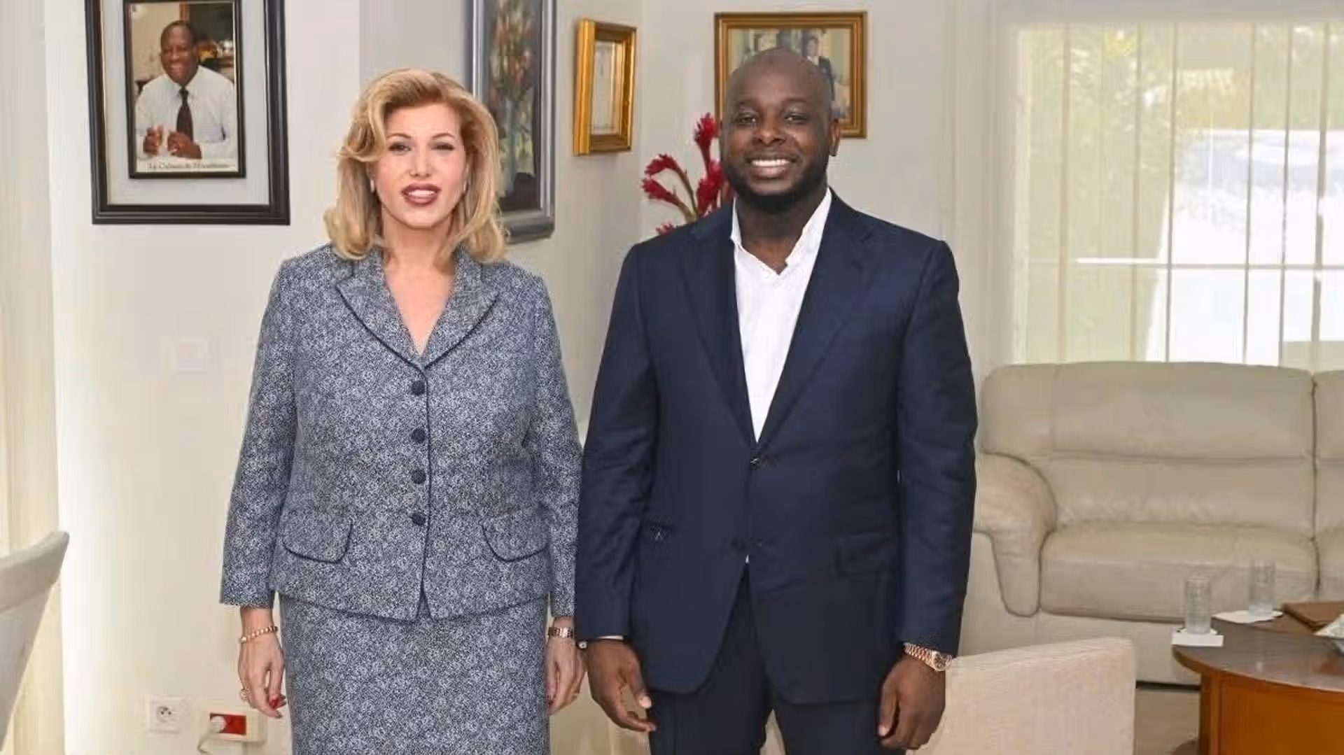 Bakary Diaby reçu par la Première Dame de Côte d’Ivoire, Dominique Ouattara